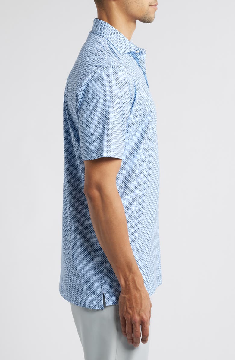 Crown Crafted Geo Print Performance Jersey Polo