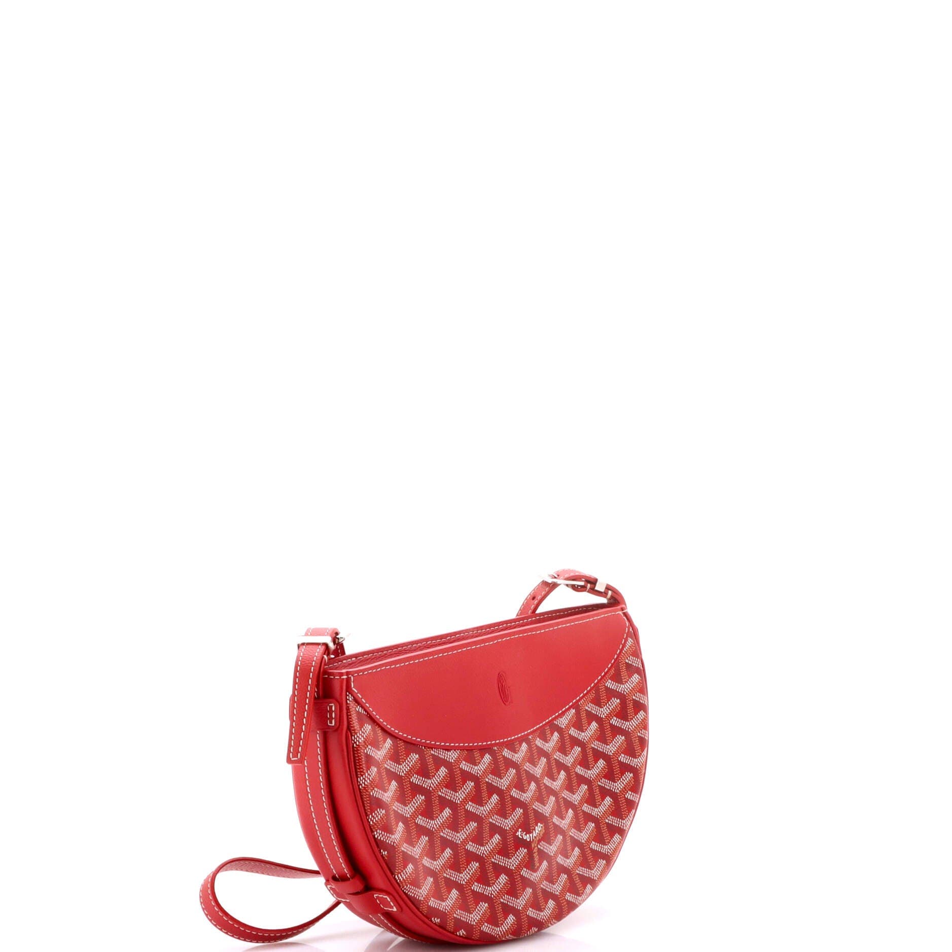 Pre-Owned Goyard Hirondelle Shoulder Bag Coated Canvas and Leather, Alternate, color, Red