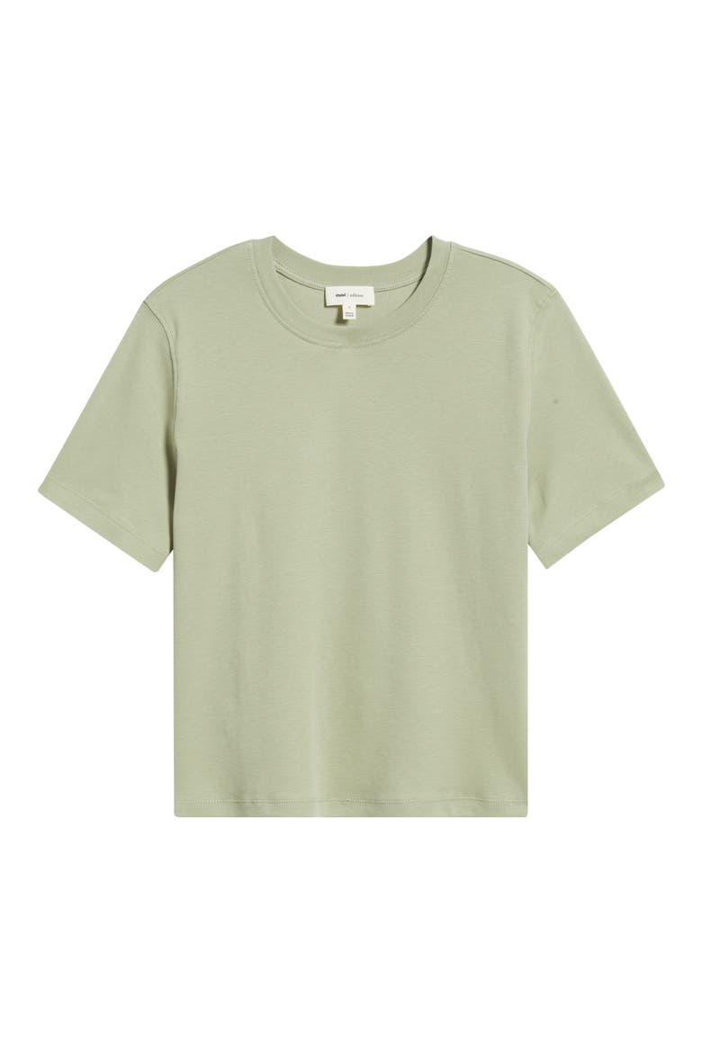 Crewneck Cotton T-Shirt, Alternate, color, SEAGRASS
