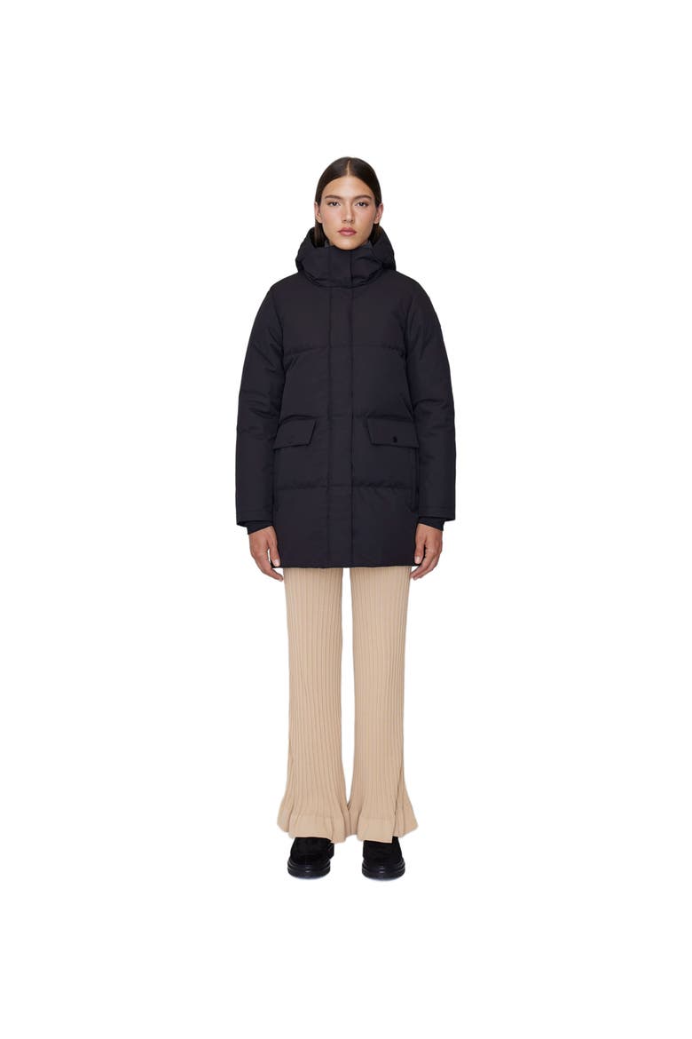 CHLOE | Hooded Down Winter Jacket, Main, color, Black