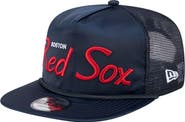 New Era Men's New Era Navy Boston Red Sox Retro Satin Script Golfer Adjustable Hat