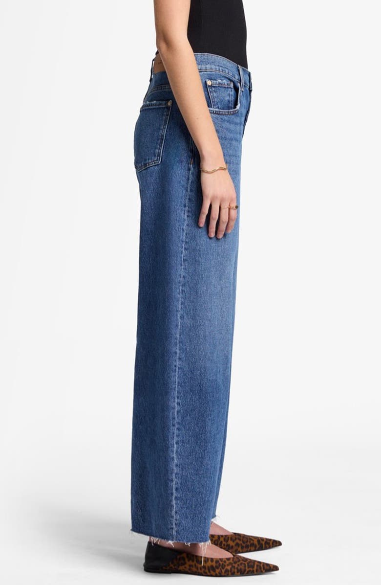 7 For All Mankind Bonnie Raw Hem High Waist Barrel Jeans, Alternate, color, Santa Cruz