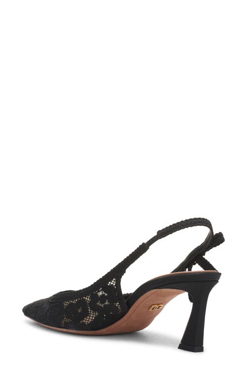 Shop Dolce & Gabbana Dolce&gabbana Lace Slingback Pump In Nero