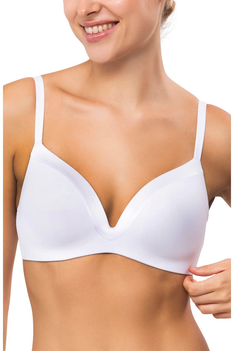 The Satin Grace Bra, Alternate, color, White