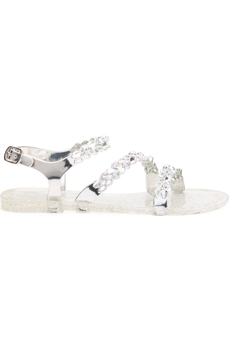 OLIVIA MILLER Embellished Jelly Sandal, Alternate, color,