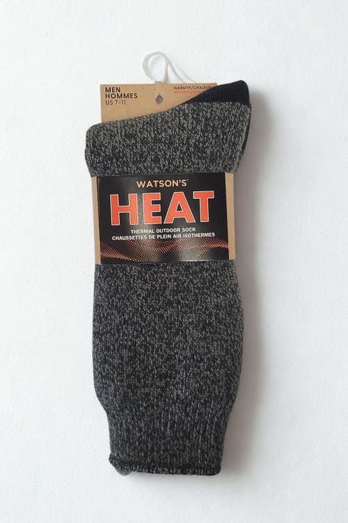 Watson's Mens Heat Thermal Crew Socks In Gray