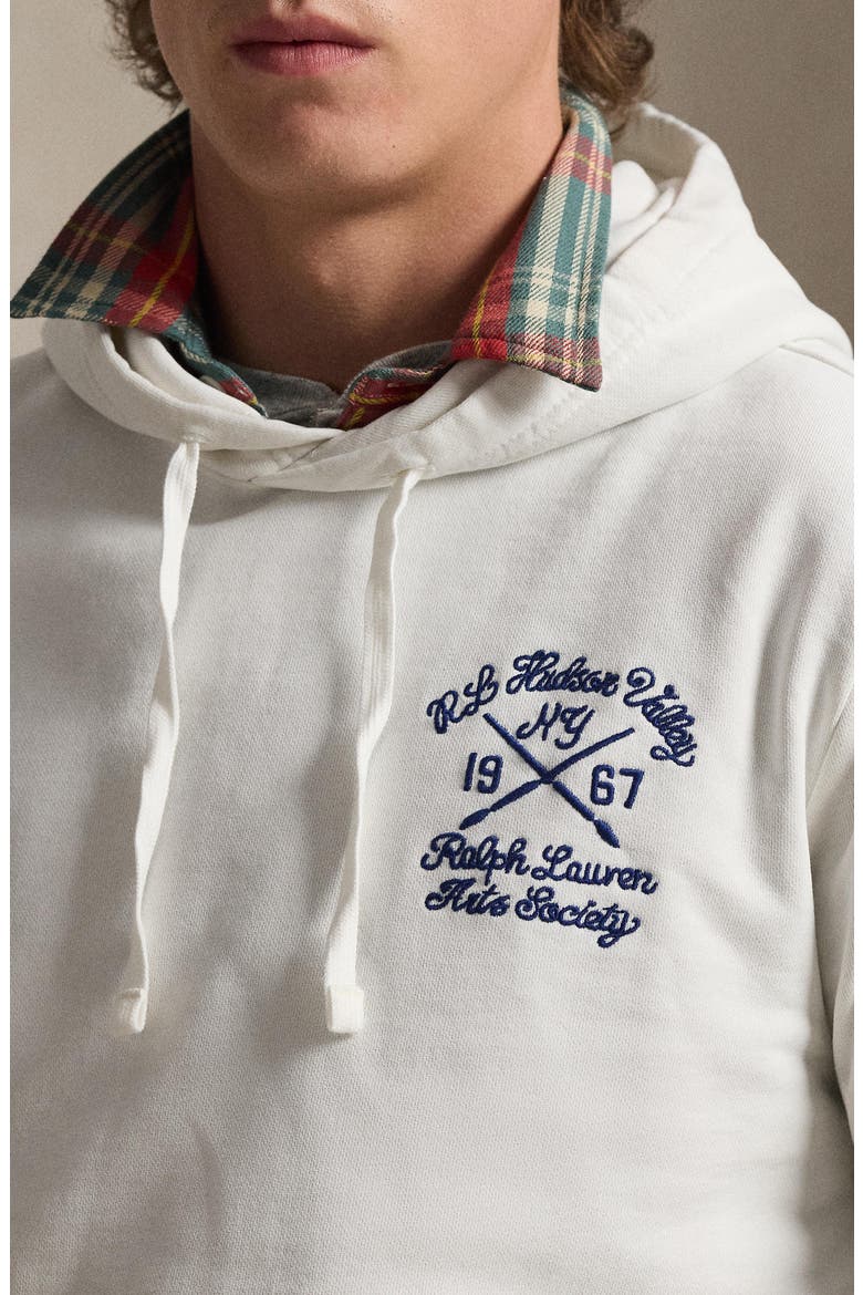 Arts Society Embroidered Cotton Fleece Hoodie, Alternate, color, DECKWASH WHITE