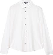 John Varvatos Gareth Organic Cotton Knit Button-Up Shirt