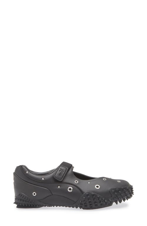 Puma Mostro Fey Ballet Flats With Silver Detail In Black