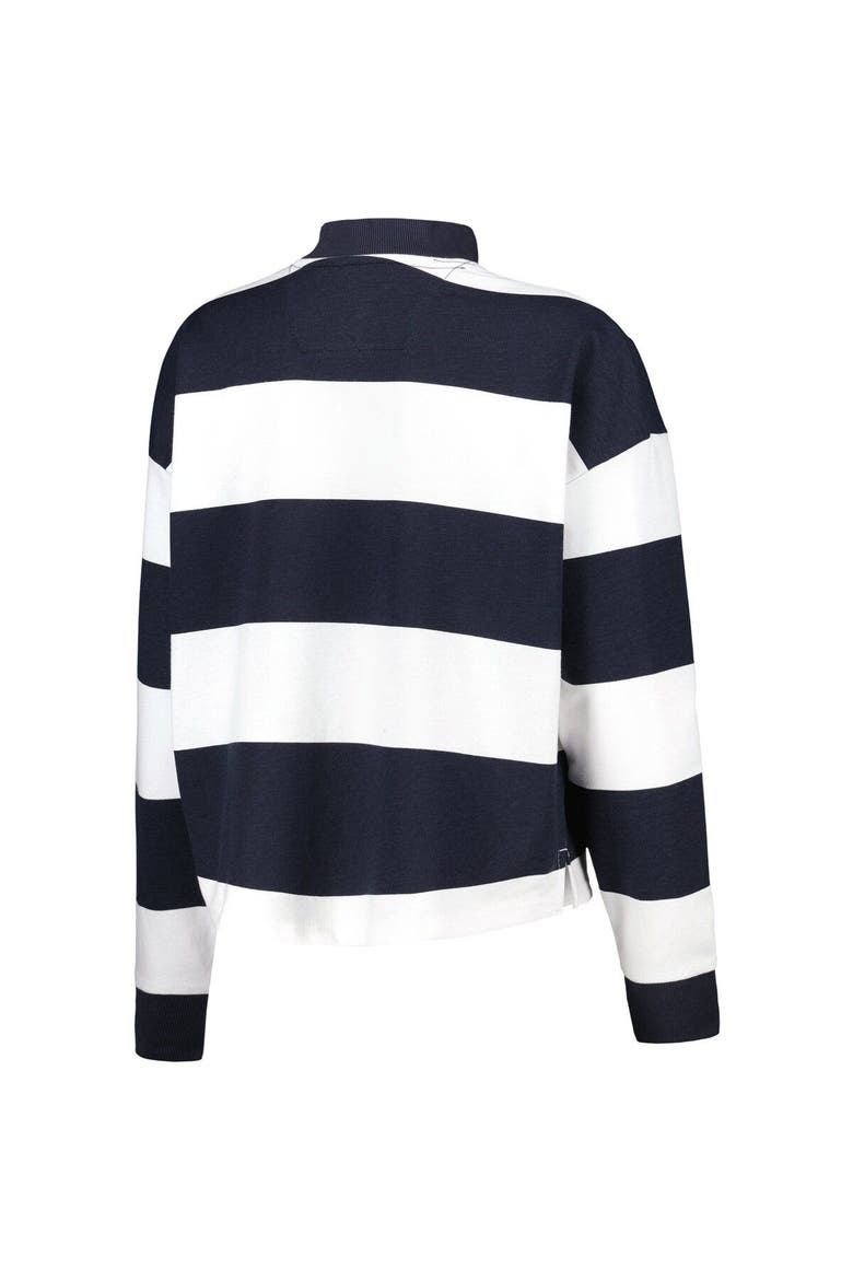 Women's Antigua  White LA Galaxy Radical Rugby Stripe Long Sleeve T-Shirt, Alternate, color, White