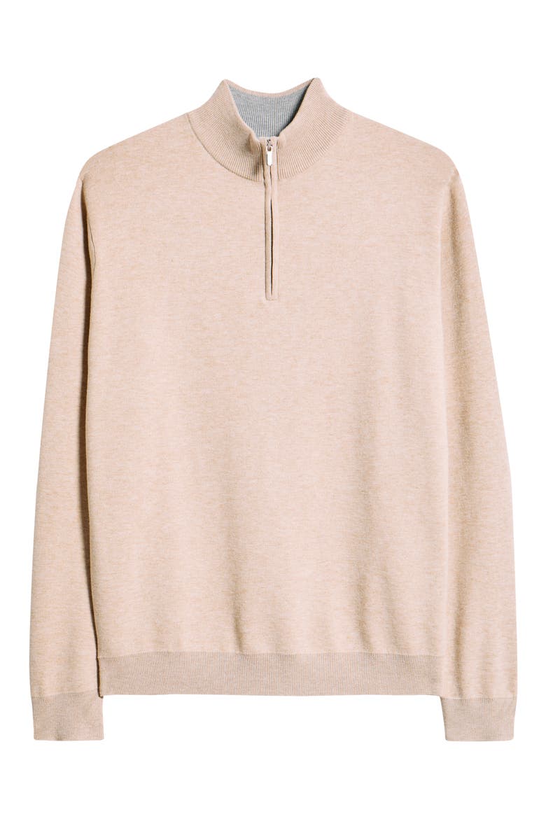 Coolspun Lite Quarter Zip Sweater, Alternate, color, TRUFFLE