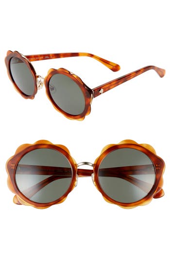 Kate Spade Karries 52mm Round Sunglasses - Brown In Brown