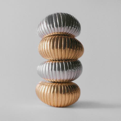 Susan Caplan 1980s Monet Gold Demi-hoop Clip-on Earrings