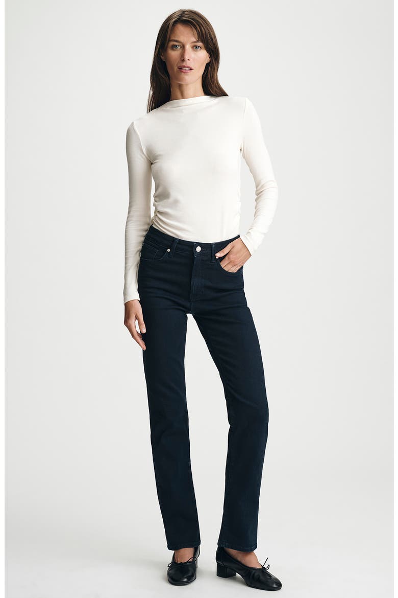 Kendra High Waist Straight Leg Jeans, Alternate, color, INK FLEX BLUE