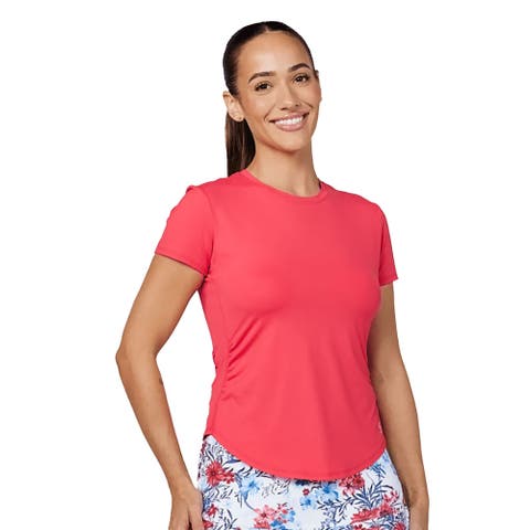 Wild Flowers Short Sleeve Womens Tennis Shirt