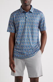 Swannies O'Leary Bobber Print Performance Golf Polo