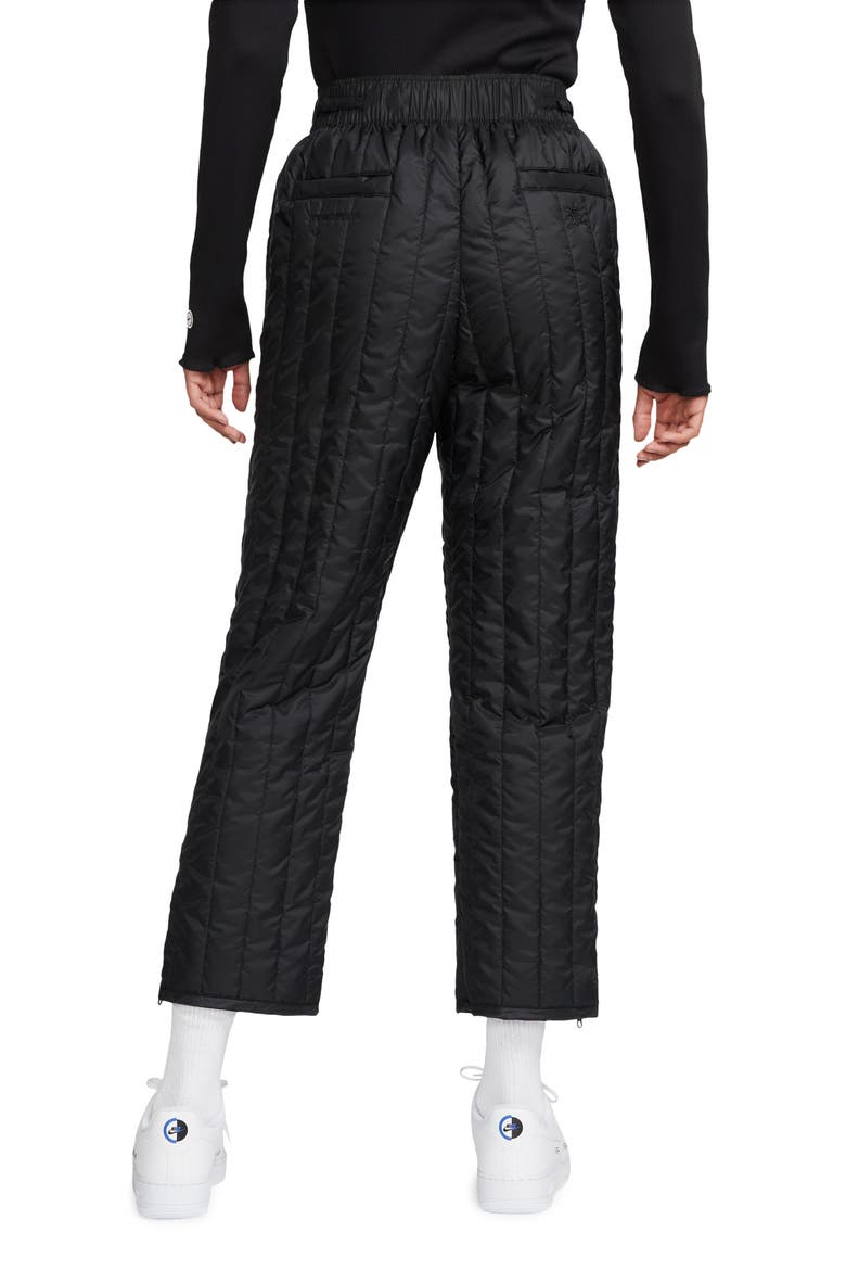 Sportswear Therma-FIT Tech Pack High Waist Crop Track Pants, Alternate, color, BLACK/ BLACK