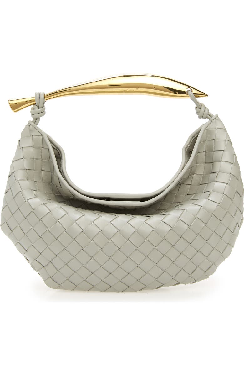Bottega Veneta Sardine Intrecciato Leather Top Handle Bag, Main, color, 1557 Agate Grey-Muse Br