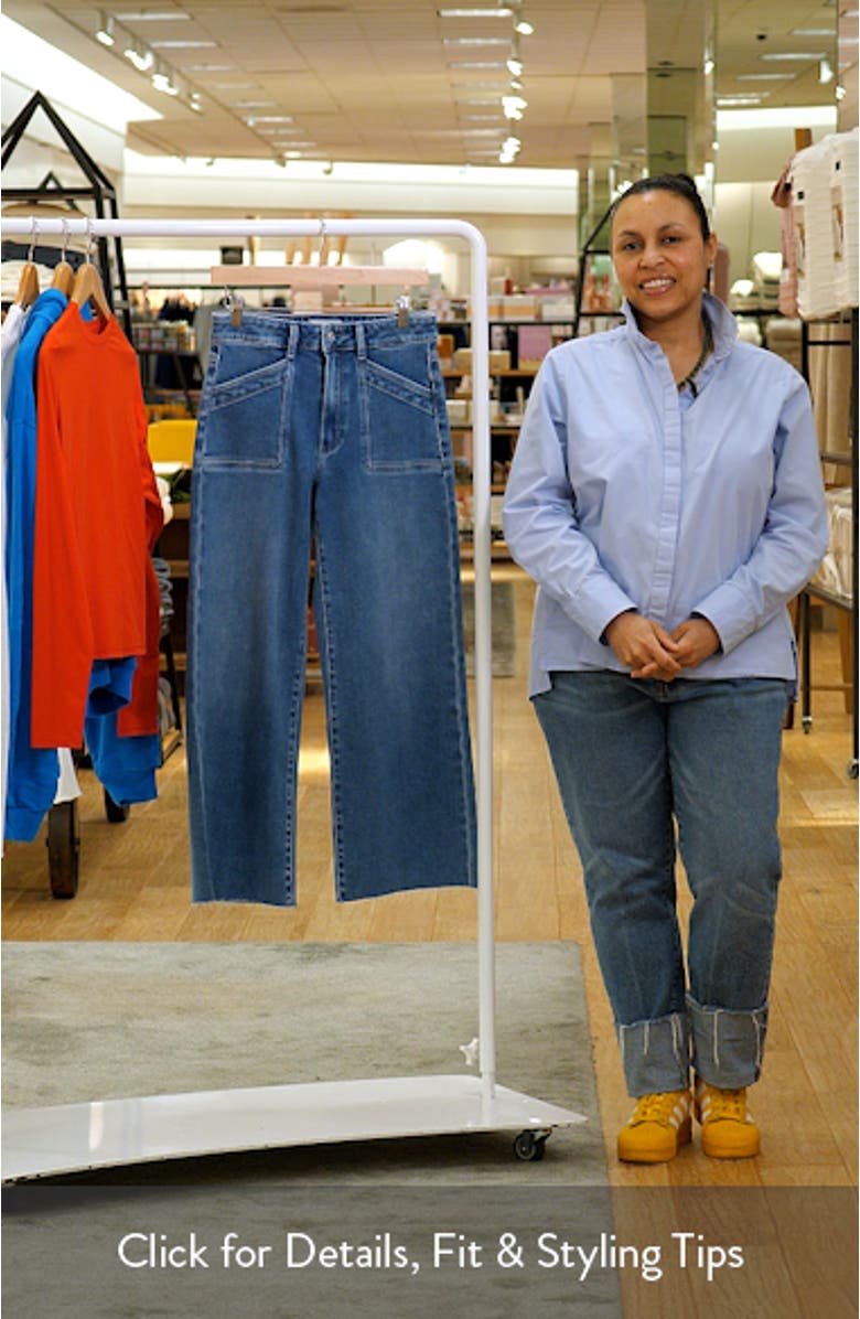 Anessa Raw Hem High Waist Ankle Wide Leg Jeans, sales video thumbnail