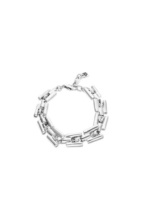 Sterling Silver Plated Bracelet with Links