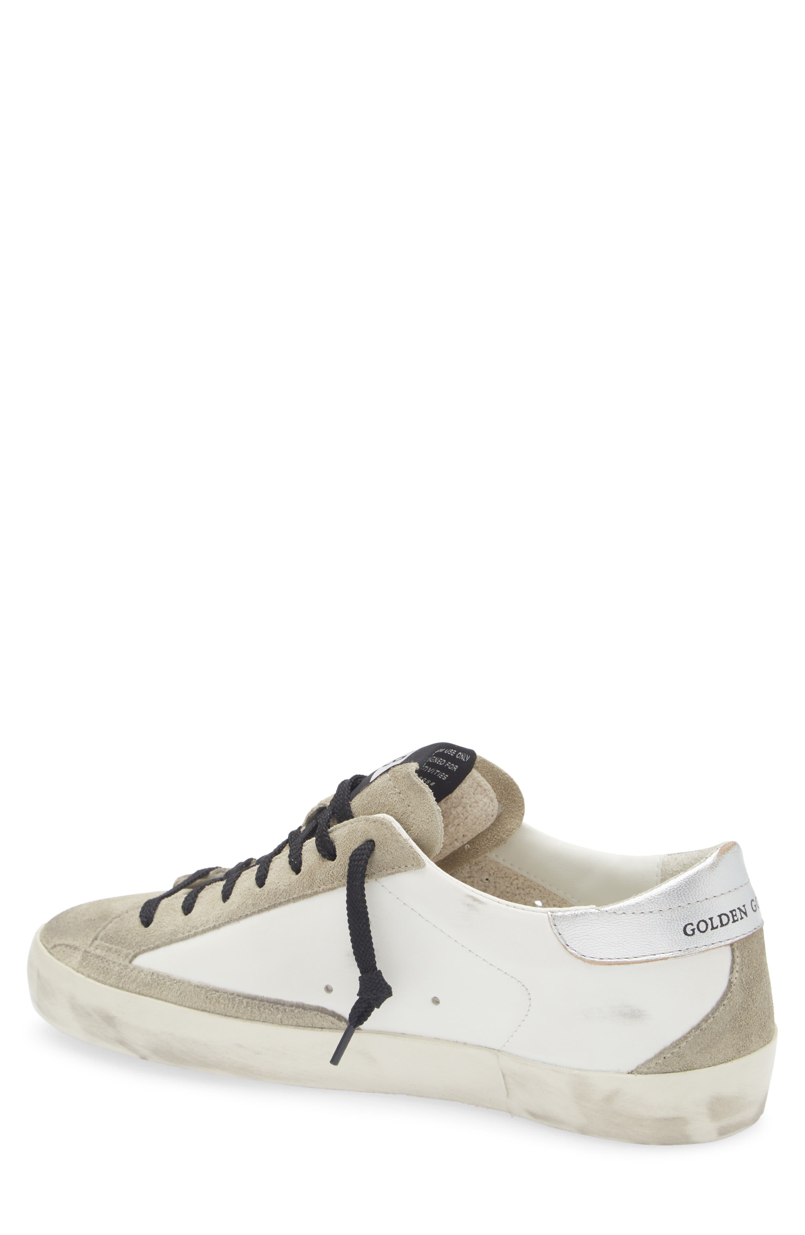 Golden Goose Super-Star Sneaker, Alternate, color, White/Gray/Silver Blue