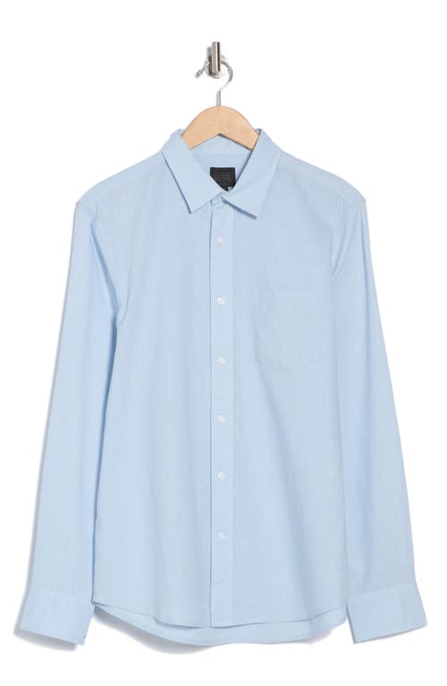 14TH & UNION 14TH & UNION SOLID LINEN & COTTON BUTTON-UP SHIRT