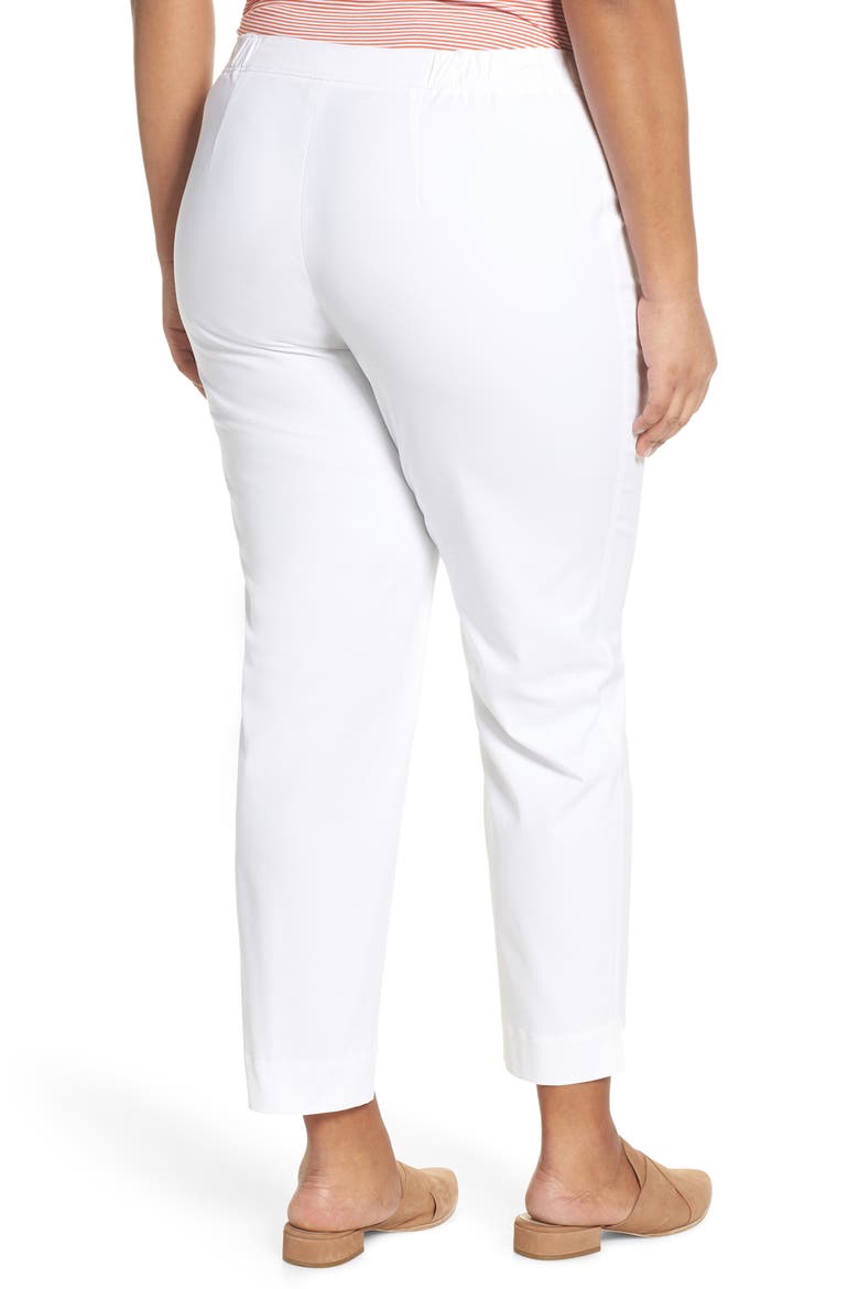 Manhattan Fundamental Step Hem Slim Pants, Alternate, color, WHITE