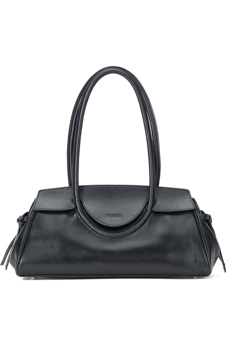 STAUD Maude Leather Shoulder Bag, Main, color, Black