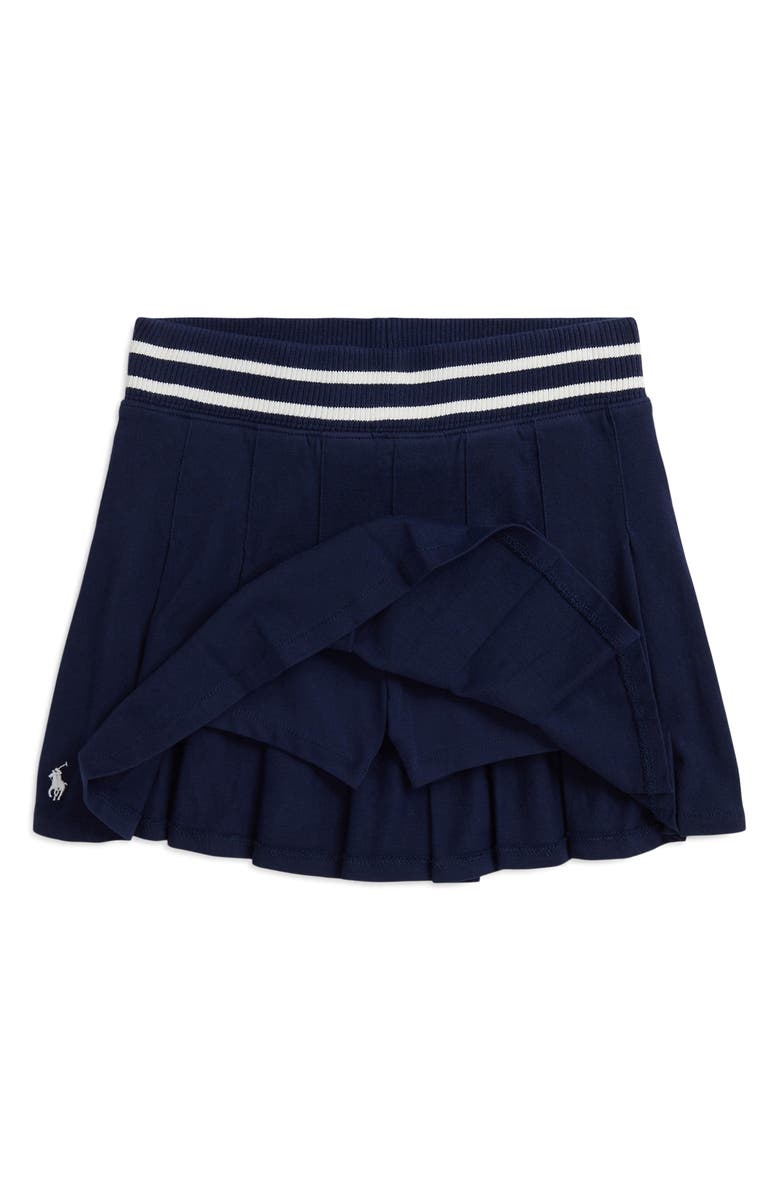 Polo Ralph Lauren Kids
 Pleated Cotton Skort, Alternate, color, Refined Navy