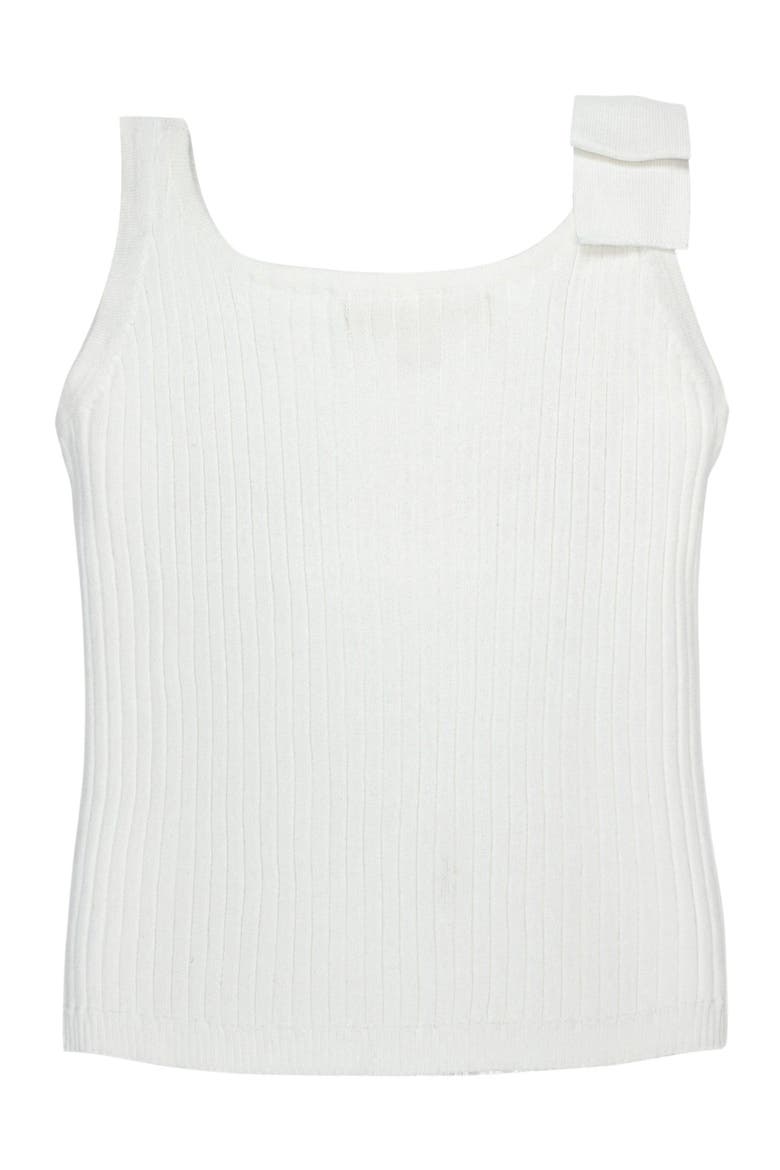 Girls' Bow Sweater Tank, Kids, Alternate, color, White