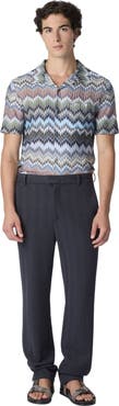 Missoni Classic Trousers In Cotton And Viscose With Tone-on-tone Zigzag Pattern