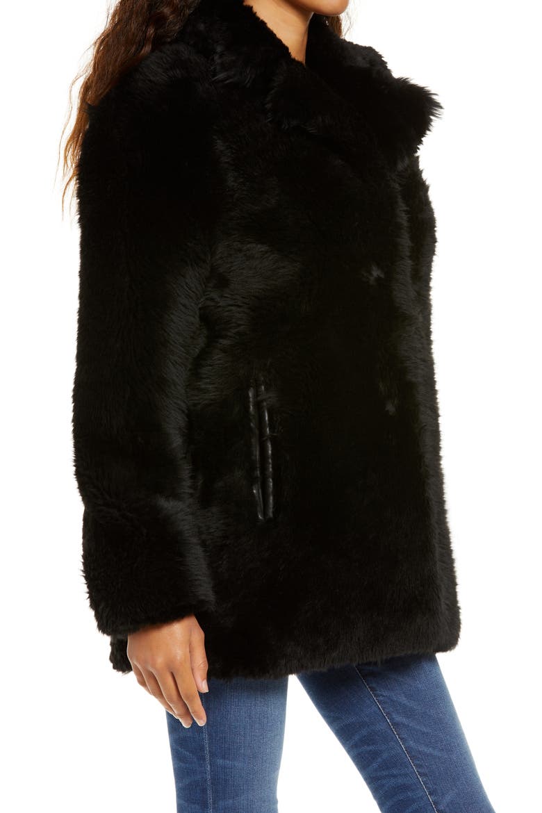 Lianna Genuine Toscana Shearling Jacket, Alternate, color, BLACK