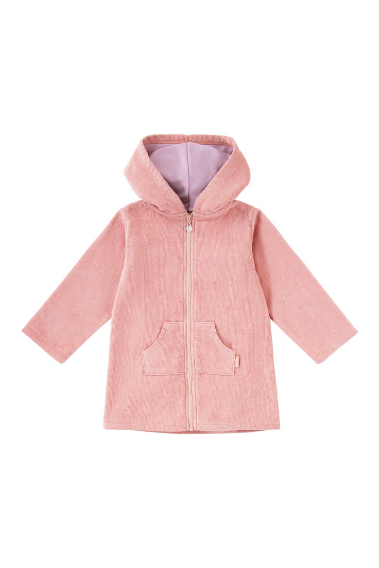 Hooded Terry Beach Cover-Up, Main, color, Dusty Pink