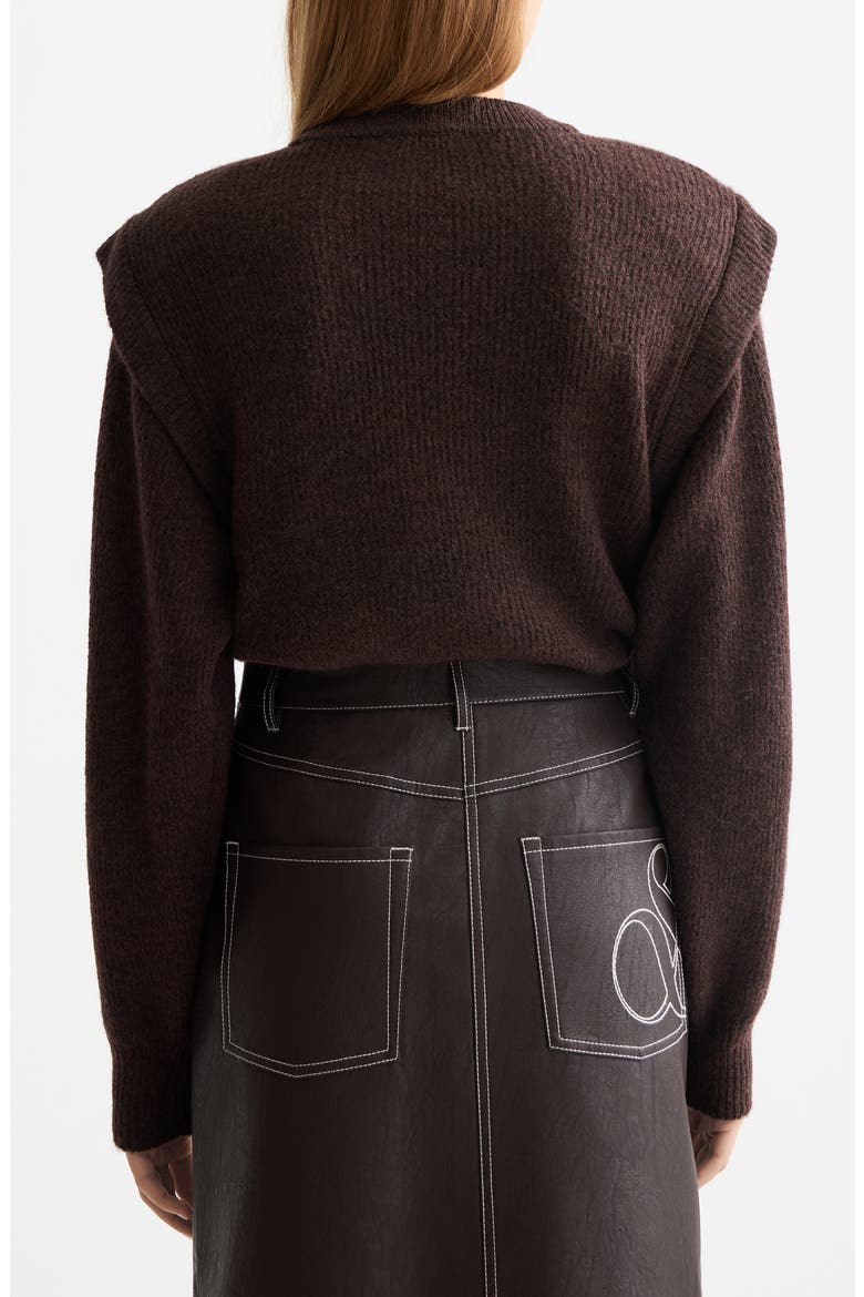 Extende Shoulder Crewneck Sweater, Alternate, color, CHOCOLATE PLUM