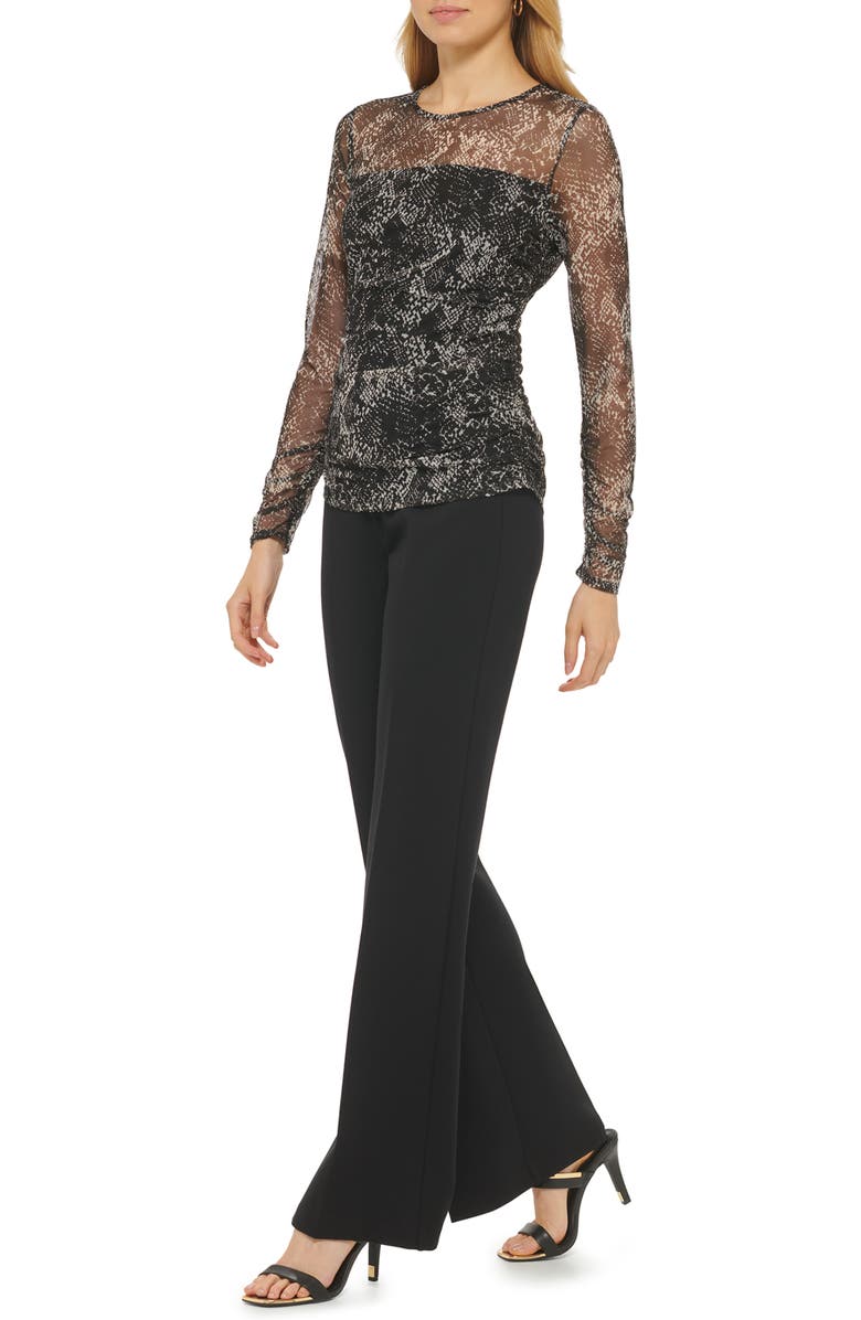 DKNY Patterned Mesh Top, Alternate, color, 