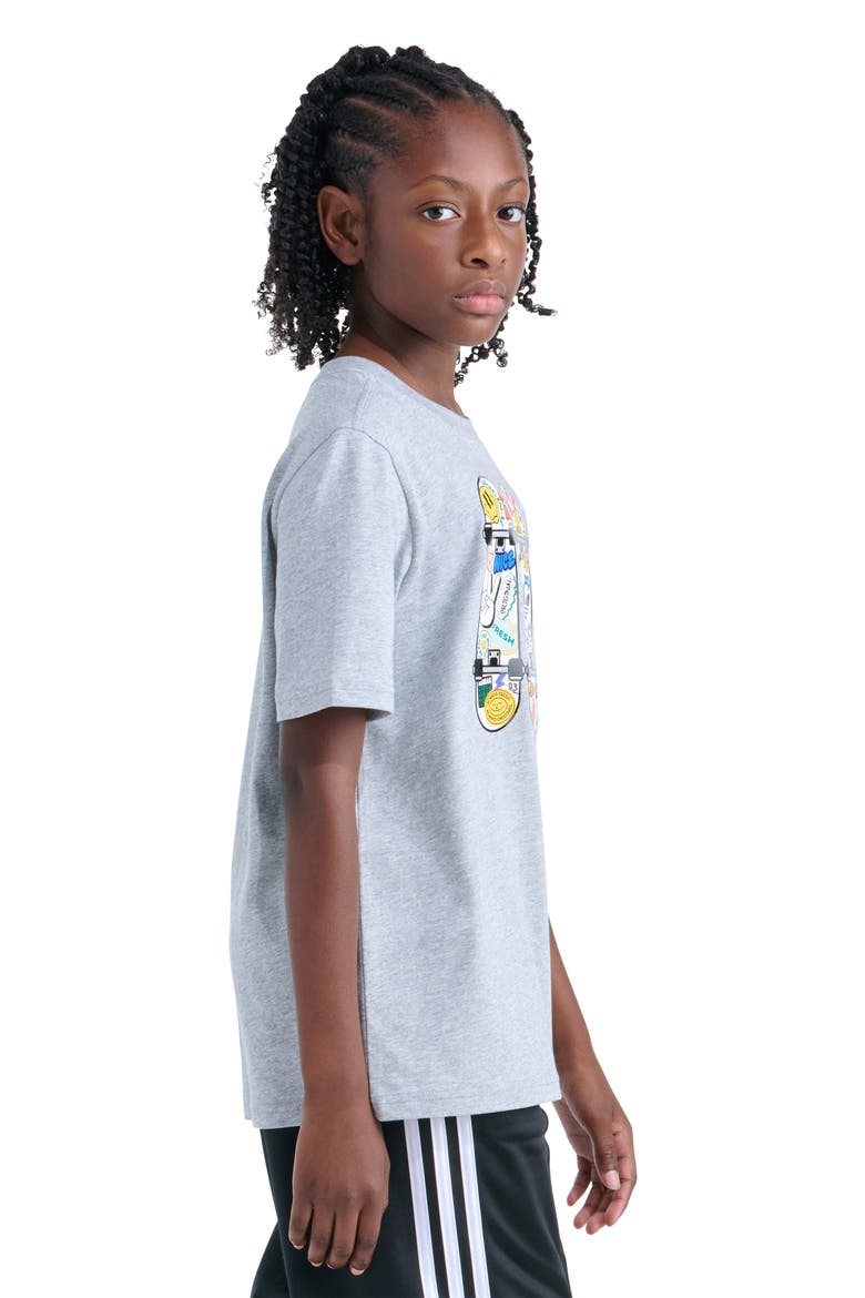 Kids' Skateboard Graphic T-Shirt, Alternate, color, GREY HEATHER