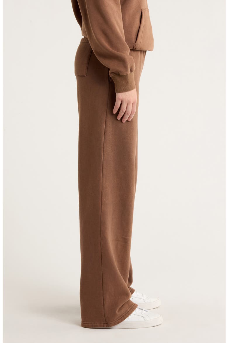 Baggy Cotton Blend Fleece Sweatpants, Alternate, color, BROWN