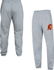 Champion Men's Champion Heather Gray USC Trojans Powerblend Banded Fleece Sweatpants
