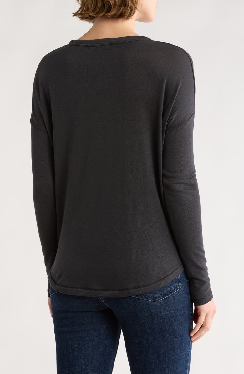 rag & bone Lea Crew T-Shirt, Alternate, color, Black