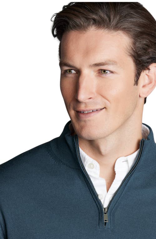 CHARLES TYRWHITT CHARLES TYRWHITT MERINO ZIP NECK LONG SLEEVE SWEATER