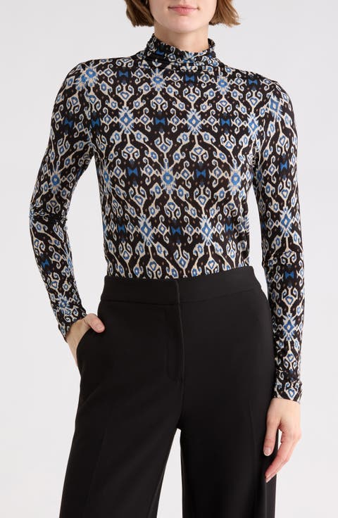 Aurelia Floral Mock Neck Top