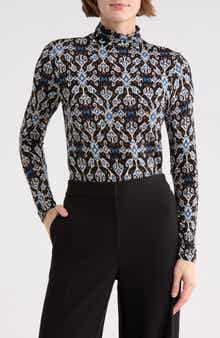 Ulla Johnson Aurelia Floral Mock Neck Top