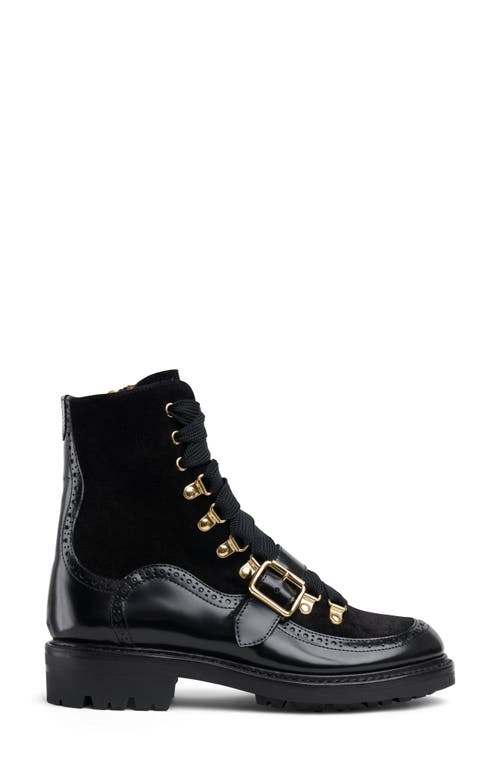 The Office Of Angela Scott Miss Clementine Lace-up Bootie In Black