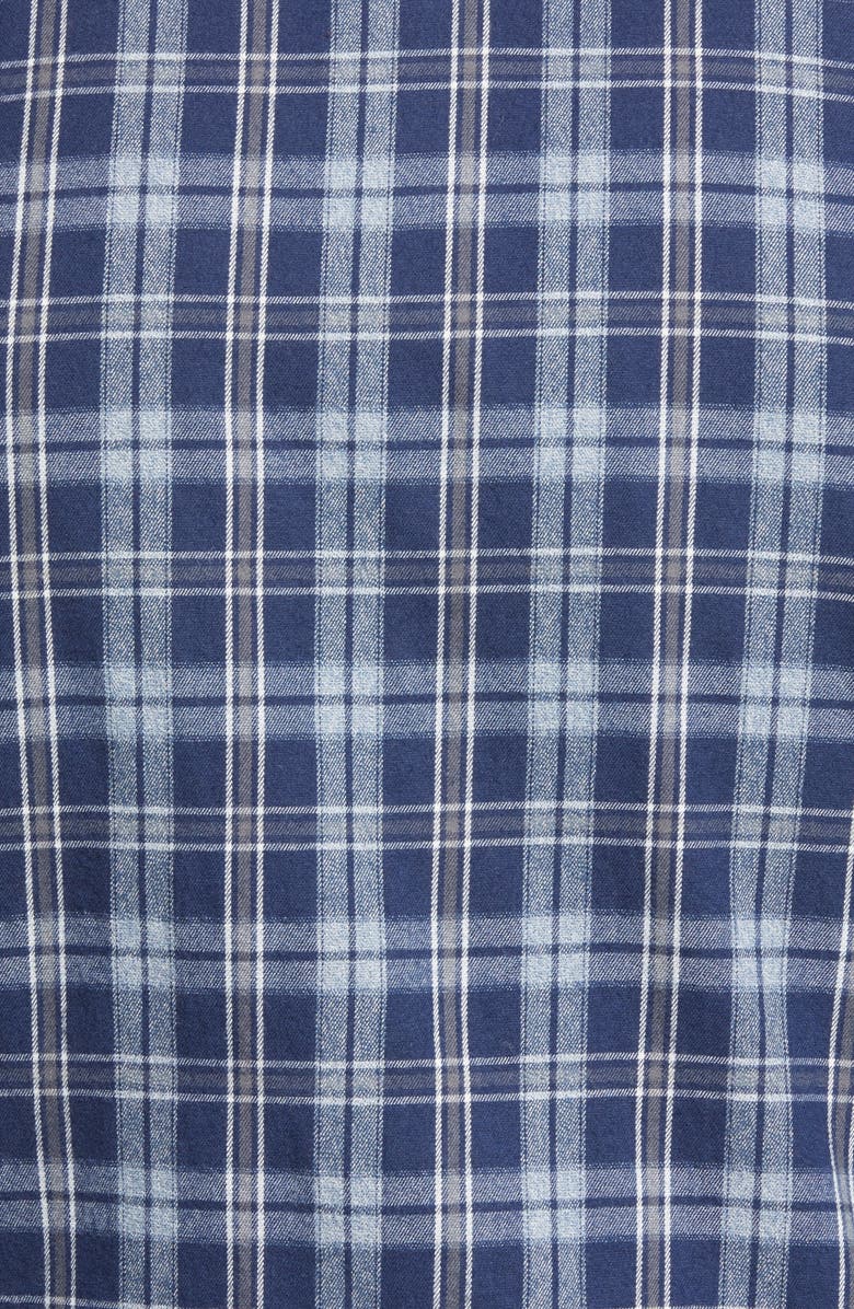 1901 Trim Fit Plaid Stretch Flannel Button-Up Shirt, Alternate, color, Navy Maritime Bobby Plaid