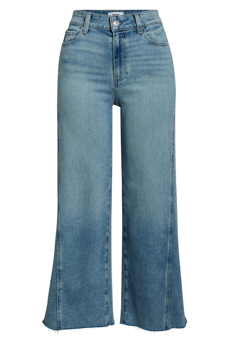 Anessa Twisted Seam Raw Hem High Waist Wide Leg Jeans, Alternate, color, EXPLORER