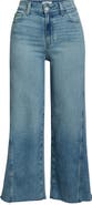 PAIGE Anessa Twisted Seam Raw Hem High Waist Wide Leg Jeans