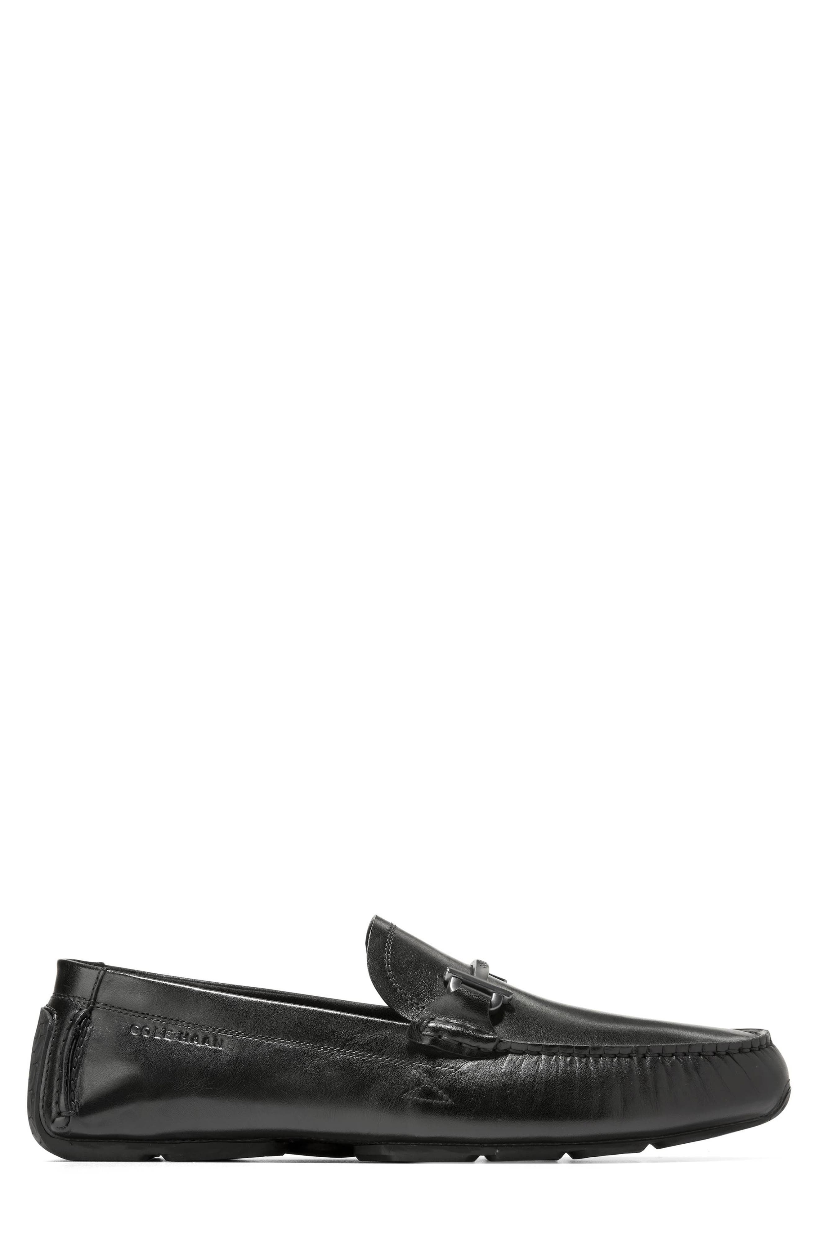 Cole Haan Donohue Grand Bit Driving Shoe, Alternate, color, Black / Black