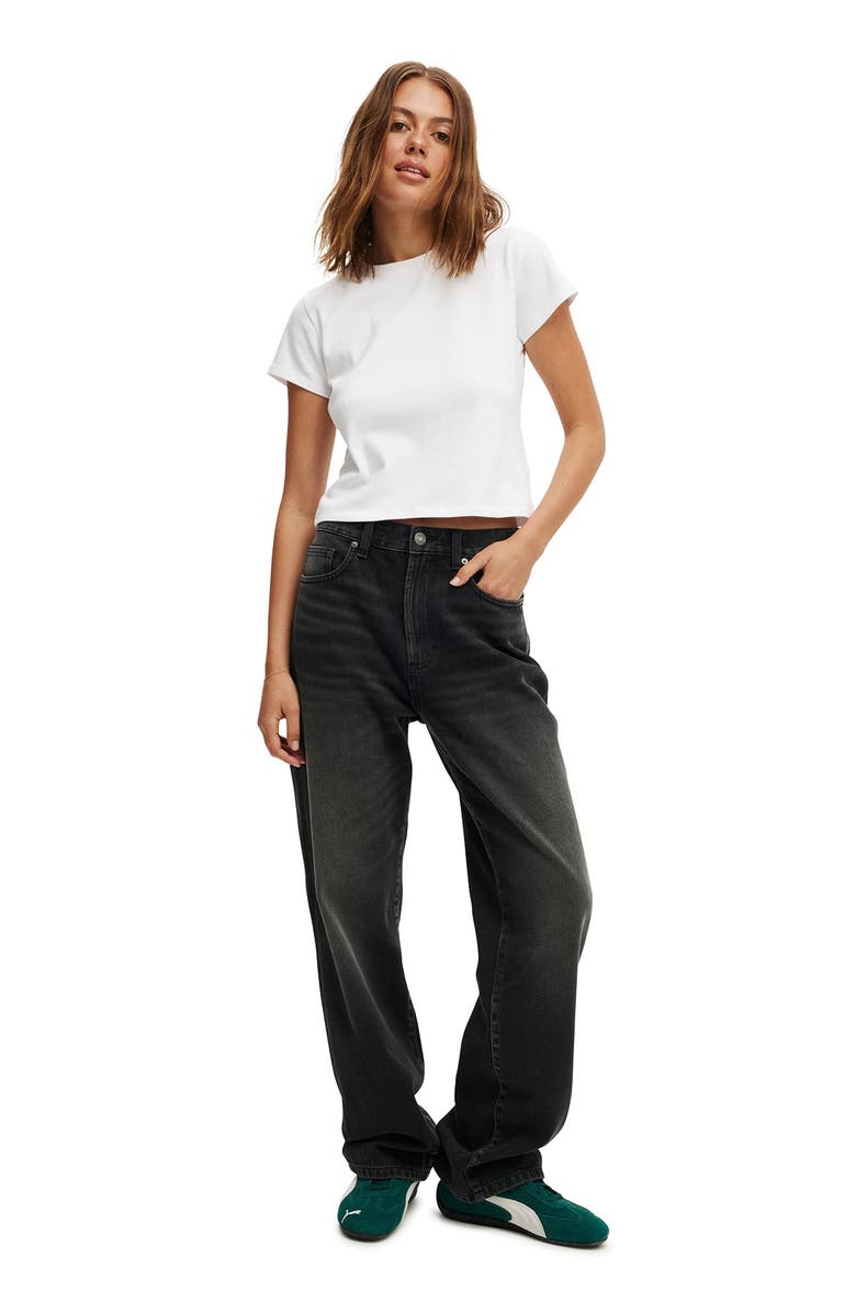 Cotton On Women's 91 Straight Jean, Alternate, color, Onyx Black