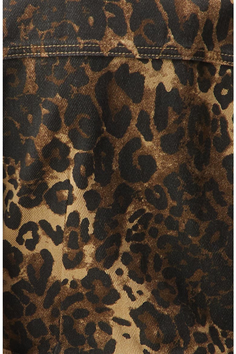 Leopard Print Denim Romper, Alternate, color, LEOPARD