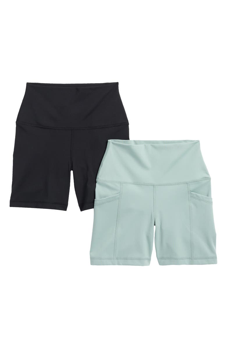 90 DEGREE BY REFLEX Assorted 2-Pack WonderLink Tribeca 5-Inch Bike Shorts, Main, color,